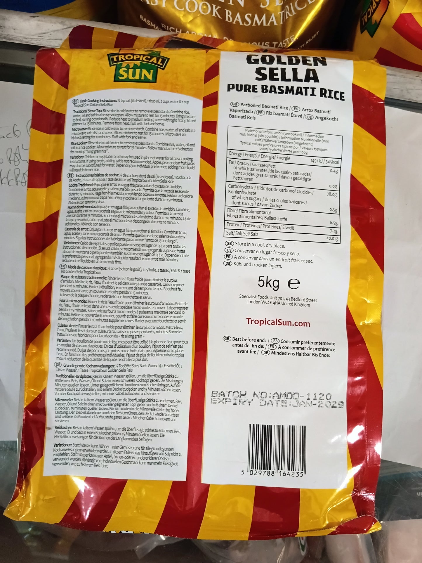 TROPICAL SUN GOLDEN  SELLA RICE.