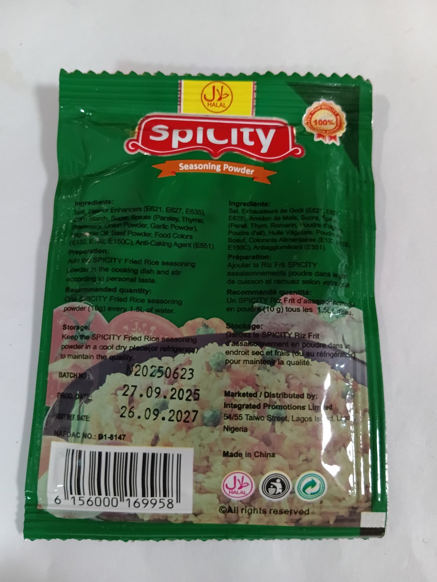 SPICITY FRIED RICE  SEASONING POWDER