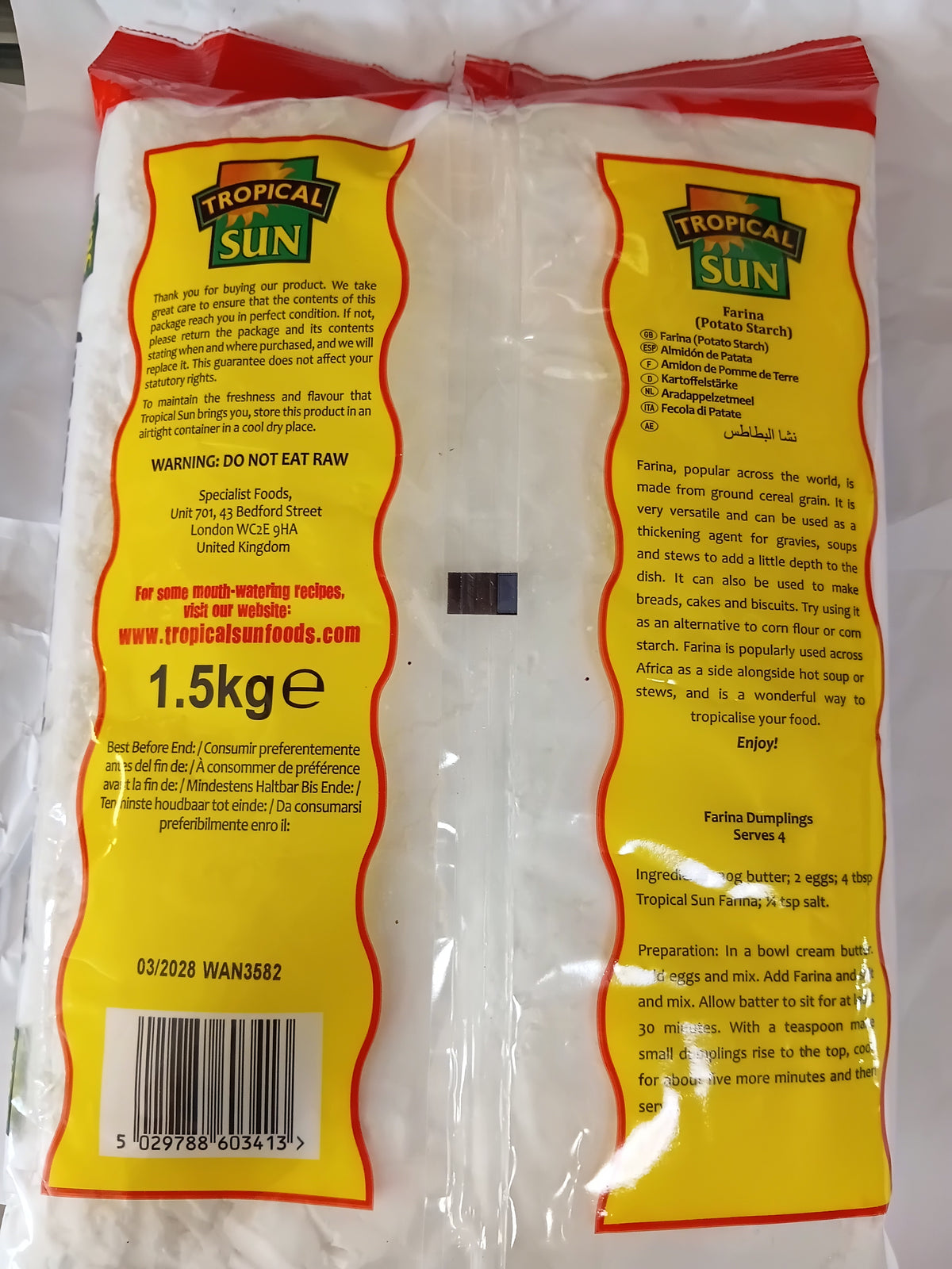 FARINA ( POTATO STARCH)